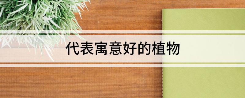 代表寓意好的植物(图1)