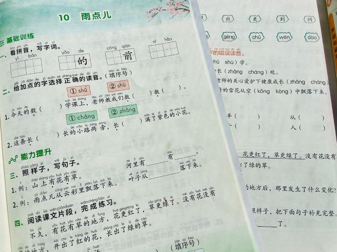 一年级语文课后复习巩固《雨点儿》重点知识梳理+拓展延伸(图11)