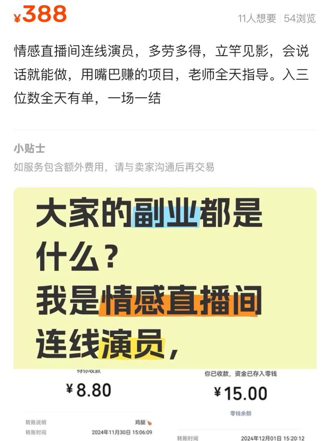 我花9块9买连麦剧本到“张大大们”直播间当托儿(图12)
