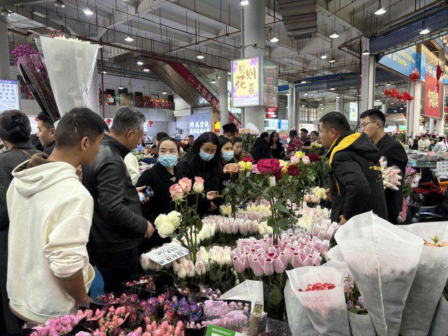 新春走基层｜昆明斗南花市：年宵花走俏年味浓(图3)